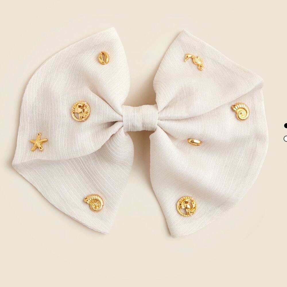 J. Crew Nautical charm bow hair clip barrette